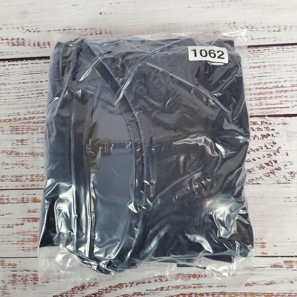 J.Crew Blue Velvet Midi Sweater Dress Sz S Luxurious Dark Romantic Party Holiday - Picture 11 of 11